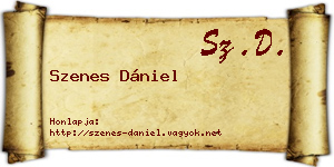 Szenes Dániel névjegykártya